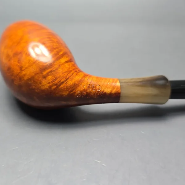 MBSD Briars Modern Masters 3 Smooth Tulip w/ Faux Horn Handmade Briar Pipe, New - Image 11