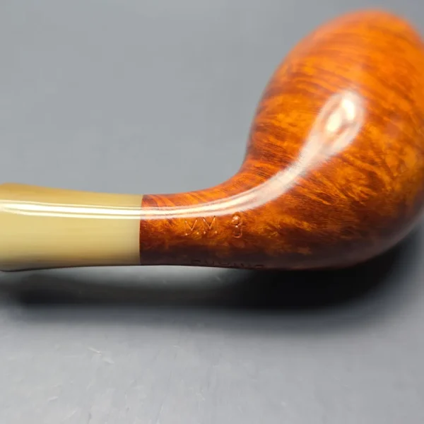 MBSD Briars Modern Masters 3 Smooth Tulip w/ Faux Horn Handmade Briar Pipe, New - Image 12