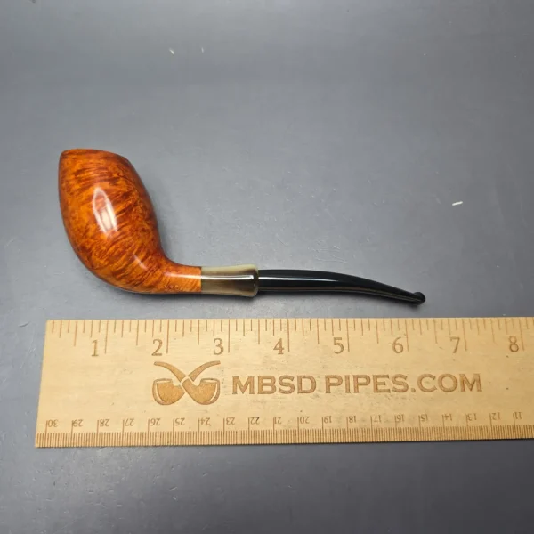 MBSD Briars Modern Masters 3 Smooth Tulip w/ Faux Horn Handmade Briar Pipe, New - Image 13