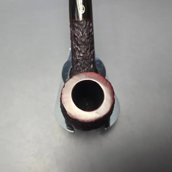 James Upshall Bark Group 6 Partially Rusticated Bent Billiard Estate Briar Pipe, Unsmoked - Image 7