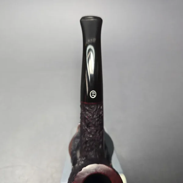 James Upshall Bark Group 6 Partially Rusticated Bent Billiard Estate Briar Pipe, Unsmoked - Image 8