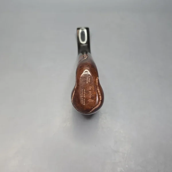 Savinelli Sherwood Rock Briar 604 KS Spot Carved Oom Paul Estate Briar Pipe, Italian Estates - Image 9