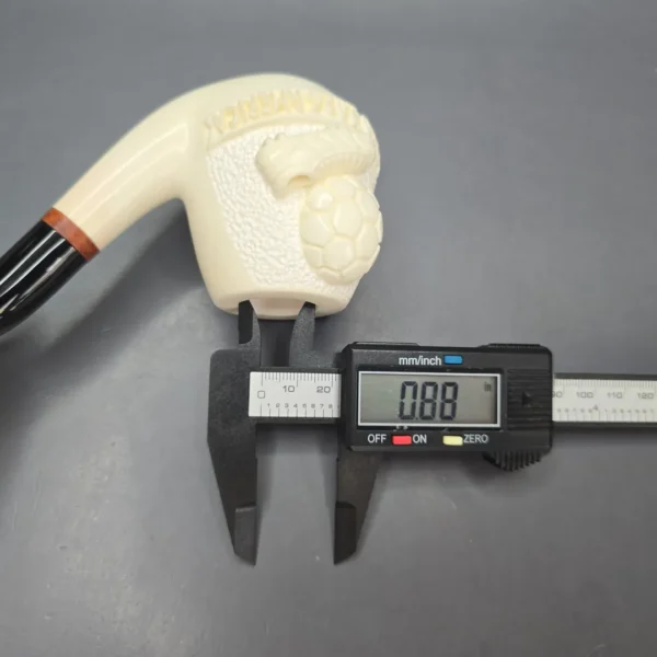 MBSD Meerschaum Deluxe World Cup 2026 Carved Brandy Block Meerschaum Pipe, Briar-Mortise, New - Image 14