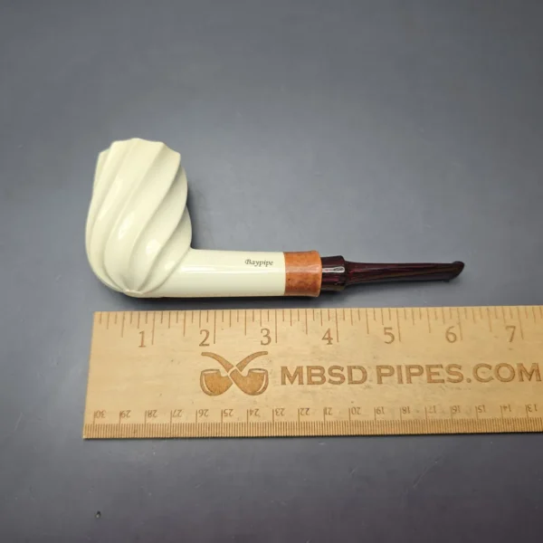 MBSD Meerschaum Premier by Bay Pipes Spiral Lovat w/ Case & Tamper Block Meerschaum Pipe, New - Image 11