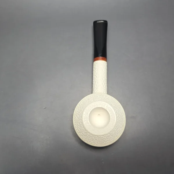 MBSD Meerschaum Deluxe Squat Rhodesian Block Meerschaum Pipe, Briar-Mortise, New - Image 10