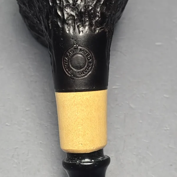 MBSD Briars by Piero Vitale Black Rusticated Brandy w/ Boxwood, Briar Pipe, New - Image 11