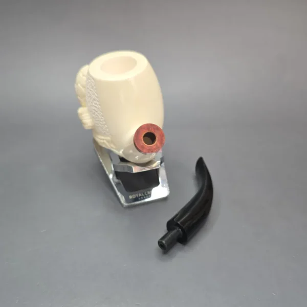 MBSD Meerschaum Deluxe World Cup 2026 Carved Brandy Block Meerschaum Pipe, Briar-Mortise, New - Image 15