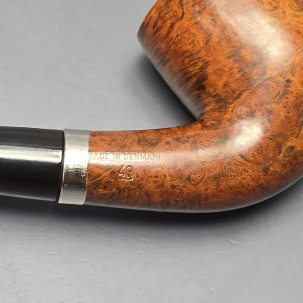 Bari Select Nature Old Briar 49 Smooth Bent Billiard (Estate) - Image 12