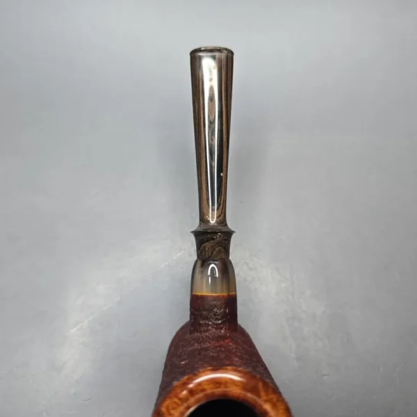 Pipe Tristan Partially Sandblasted Poker with Horn (New) - Image 8