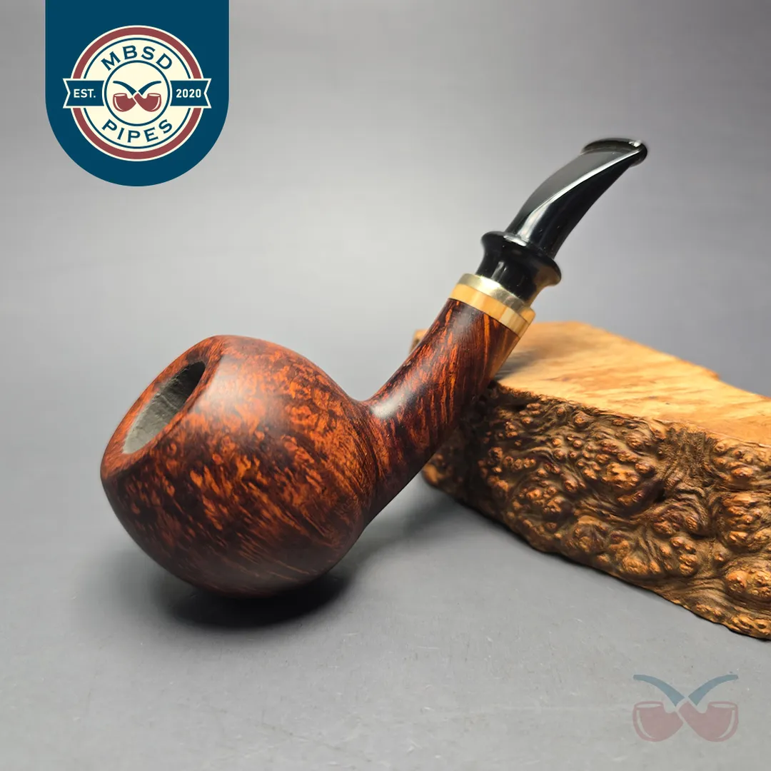 Neerup Classic 2 Smooth Apple w/ Acrylic & Brass Estate Briar Pipe, Unsmoked
