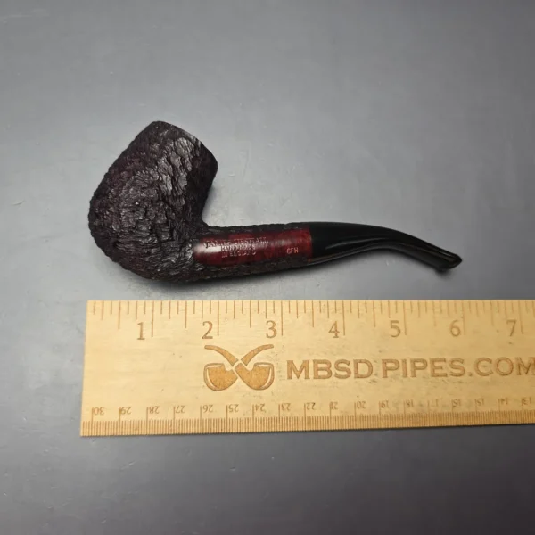 James Upshall Bark Group 6 Partially Rusticated Bent Billiard Estate Briar Pipe, Unsmoked - Image 12