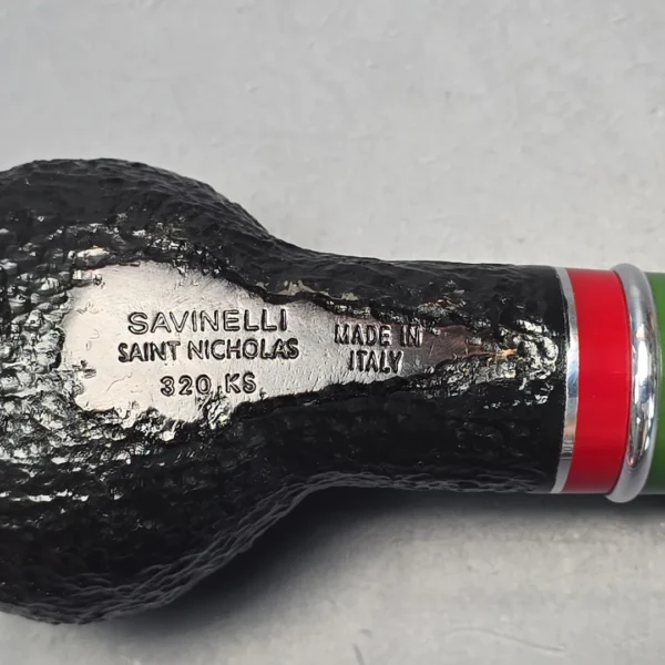 Savinelli 2025 Saint Nicholas 320 KS Rusticated Author Estate Briar Pipe, Unsmoked, 6mm - Image 11