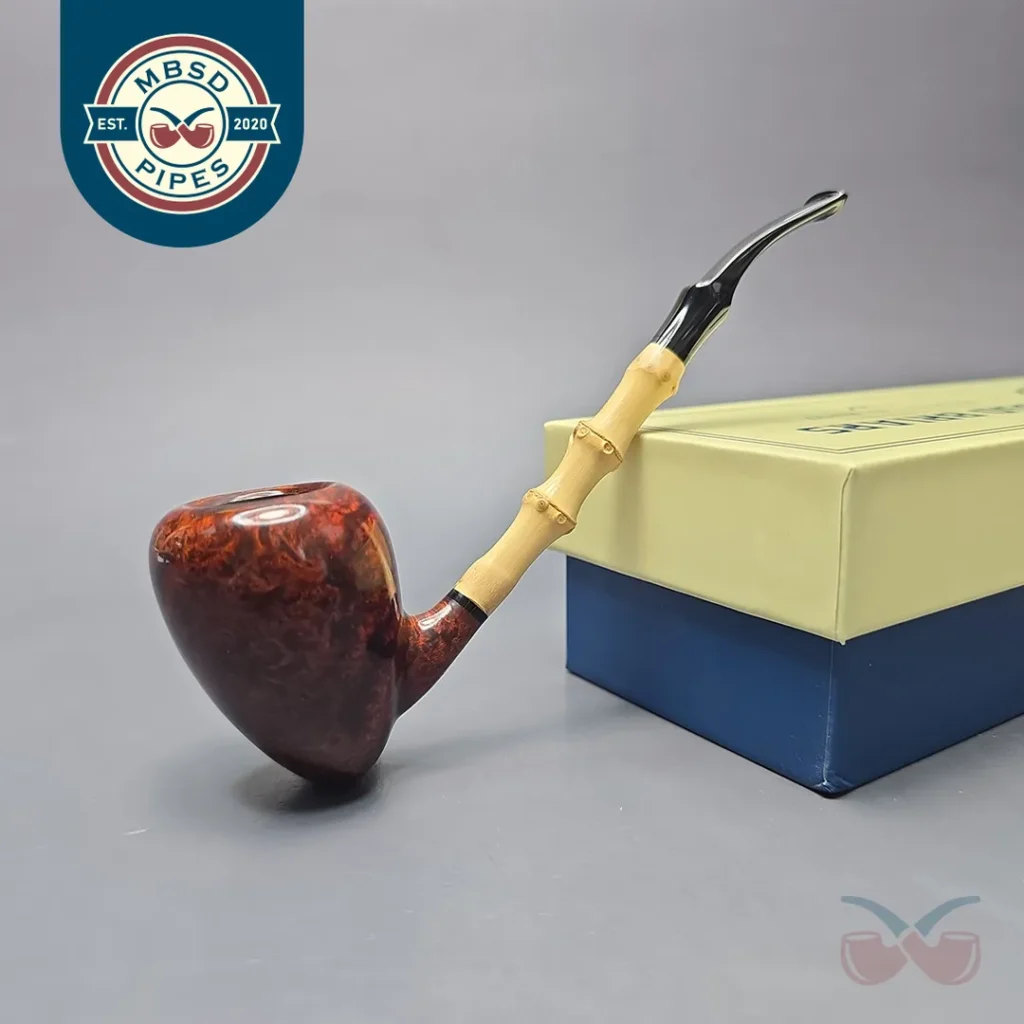 MBSD Briars Modern Masters 1 Smooth Peewit w/ Bamboo Handmade Briar Pipe, New