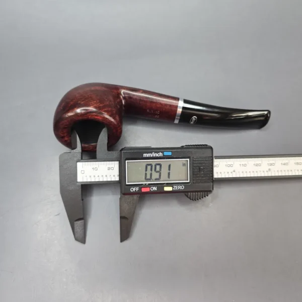 Rossi Rubino Antico 8316 Smooth Pot w/ Nickel Briar Pipe, New, 6mm - Image 14