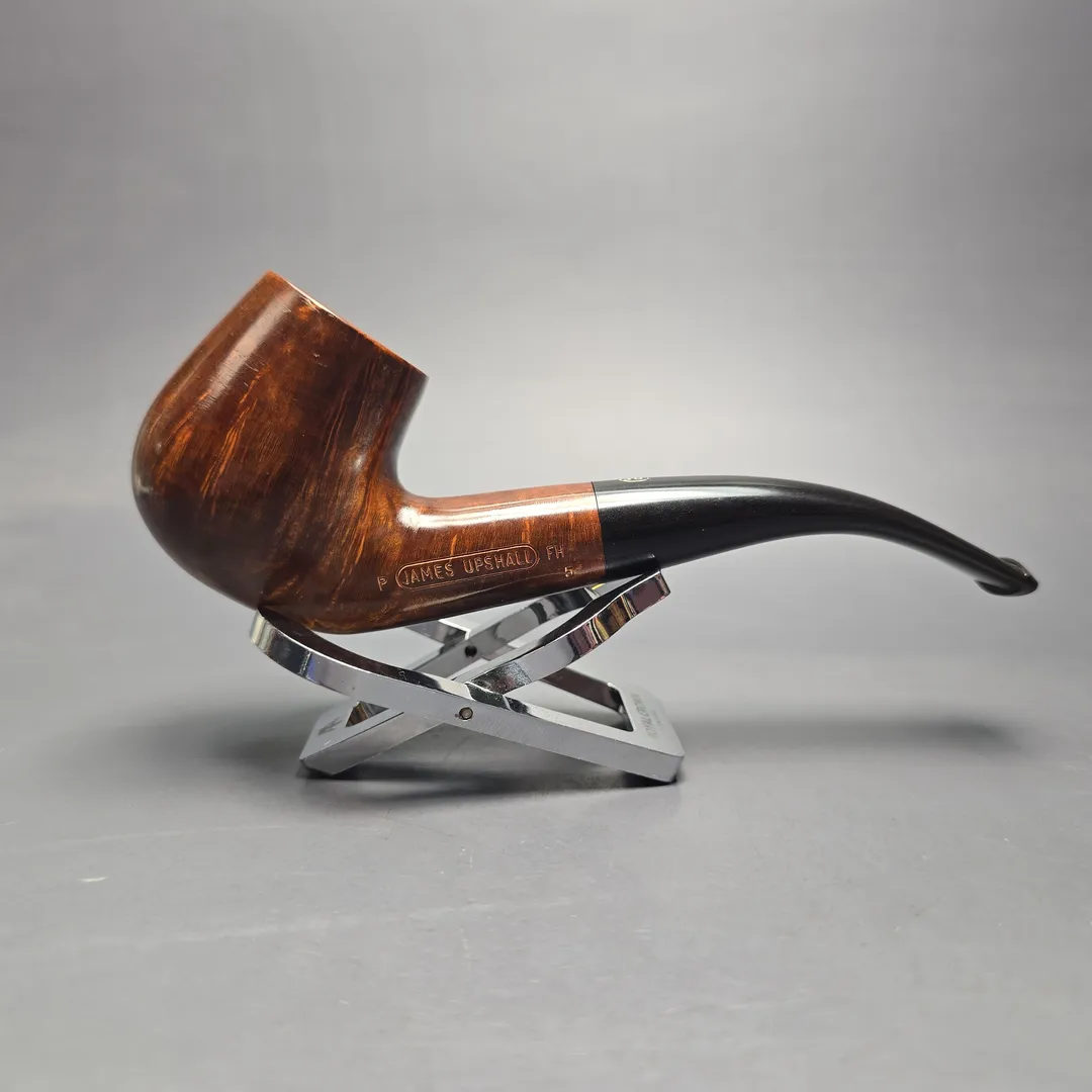 James Upshall P Grade Group 5 Smooth Bent Billiard Estate Briar Pipe, Unsmoked - Image 2