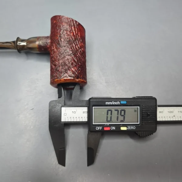 Pipe Tristan Partially Sandblasted Poker with Horn (New) - Image 13