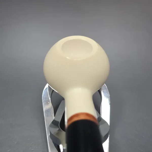 MBSD Meerschaum Deluxe Smooth Author Block Meerschaum Pipe, Briar-Mortise, New - Image 7