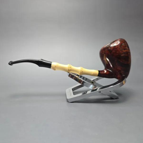 MBSD Briars Modern Masters 1 Smooth Peewit w/ Bamboo Handmade Briar Pipe, New - Image 4