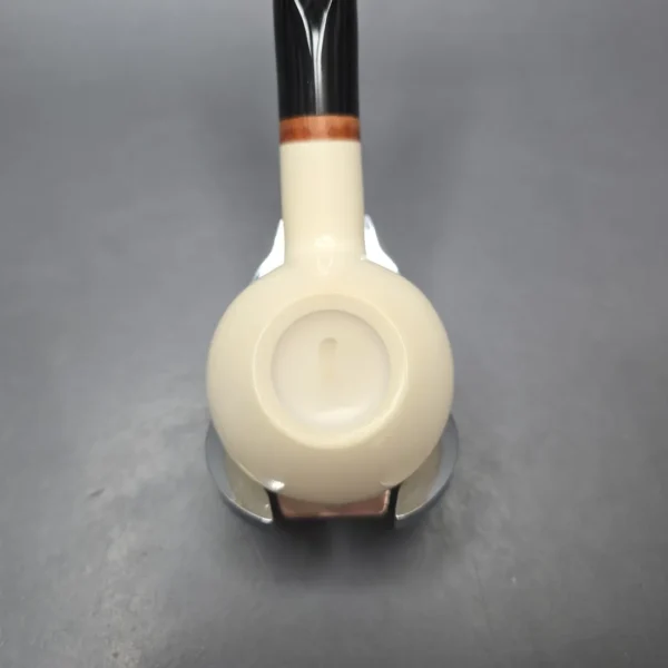 MBSD Meerschaum Deluxe Smooth Author Block Meerschaum Pipe, Briar-Mortise, New - Image 8