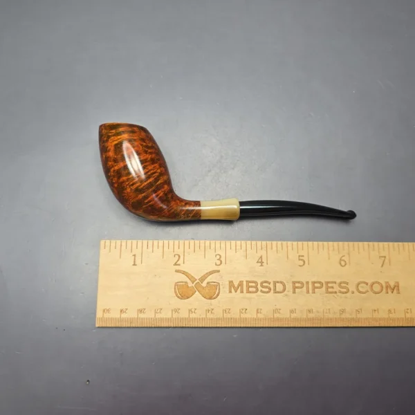 MBSD Briars Modern Masters 3 Smooth Tulip w/ Faux Horn Handmade Briar Pipe, New - Image 13