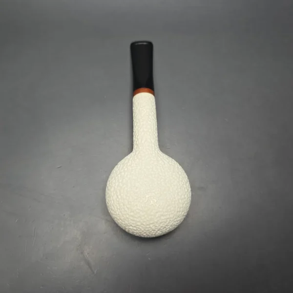 MBSD Meerschaum Deluxe Squat Rhodesian Block Meerschaum Pipe, Briar-Mortise, New - Image 11