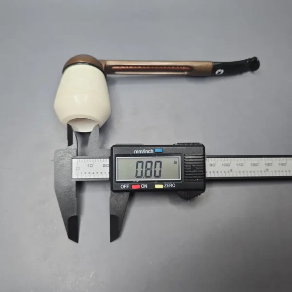 Falcon Extra Curved Dental w/ MBSD Meerschaum Rhodesian Block Meerschaum Bowl Pipe, New - Image 12