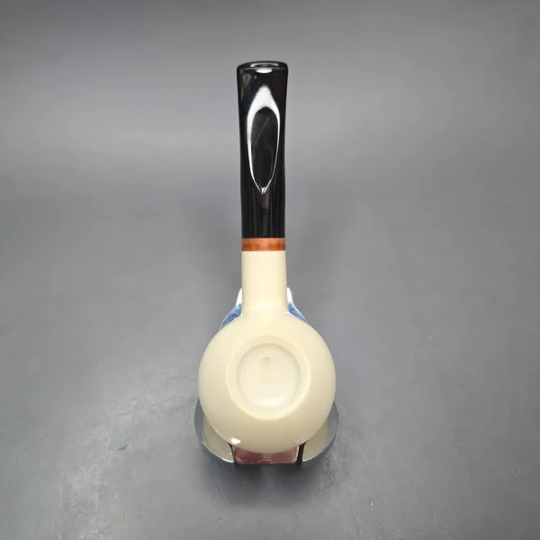 MBSD Meerschaum Deluxe Smooth Author Block Meerschaum Pipe, Briar-Mortise, New - Image 10