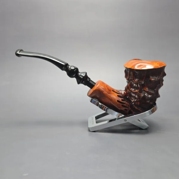 Nording Point Clear Partially Rusticated Freehand Estate Briar Pipe, Danish Estates - Image 4