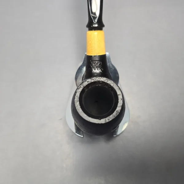 MBSD Briars by Piero Vitale Black Sandblasted Brandy w/ Boxwood, Briar Pipe, New - Image 7