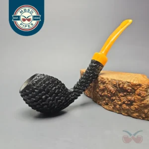 Eclesias Pipes "Dragon Scale" Sandblasted Egg Handmade Briar Pipe, New