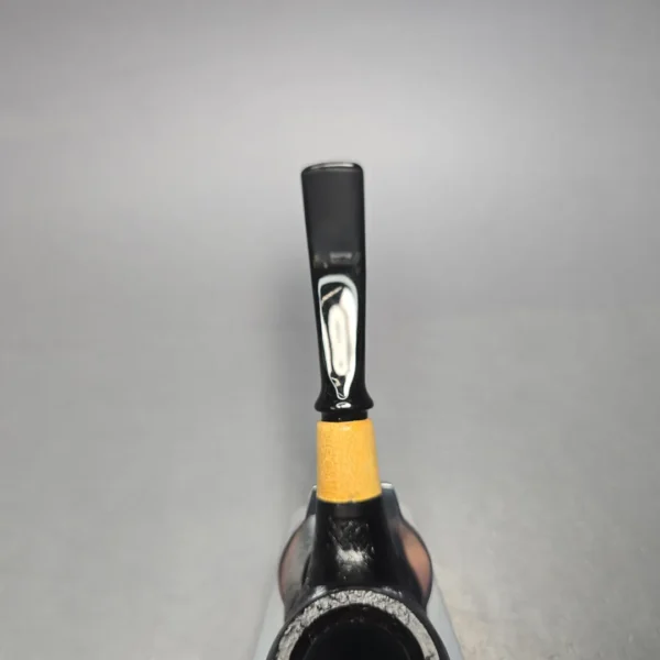 MBSD Briars by Piero Vitale Black Sandblasted Brandy w/ Boxwood, Briar Pipe, New - Image 8