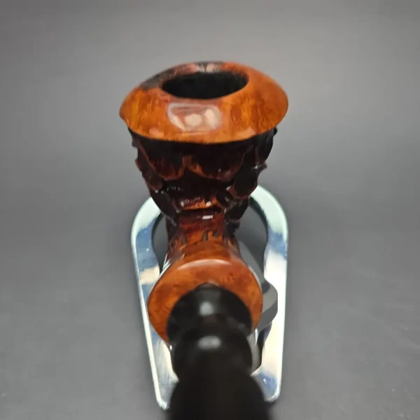 Nording Point Clear Partially Rusticated Freehand Estate Briar Pipe, Danish Estates - Image 6