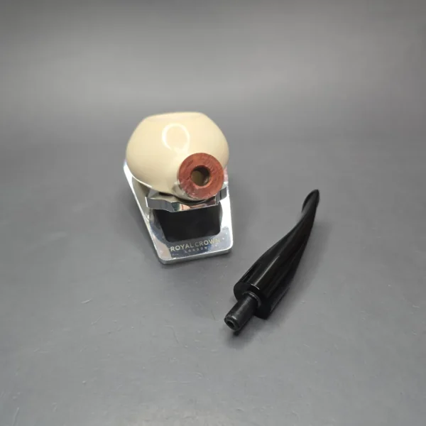 MBSD Meerschaum Deluxe Smooth Author Block Meerschaum Pipe, Briar-Mortise, New - Image 14