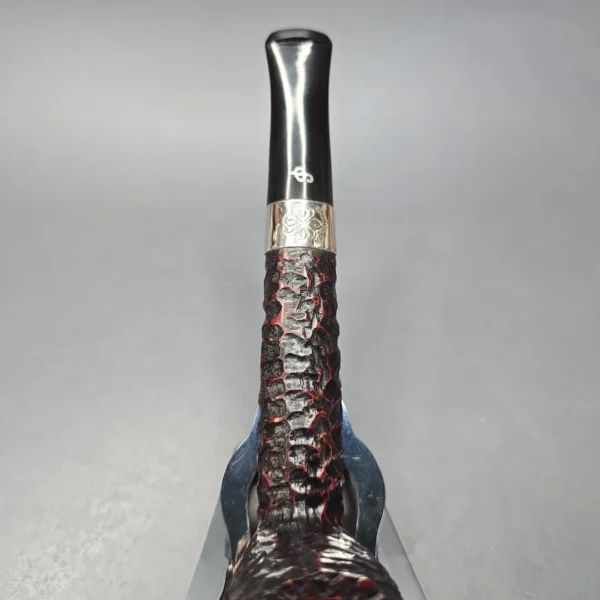 Peterson 2025 St Patrick's Day 264 Rusticated Canadian w/ Silver Estate Briar Pipe, Unsmoked - Image 7