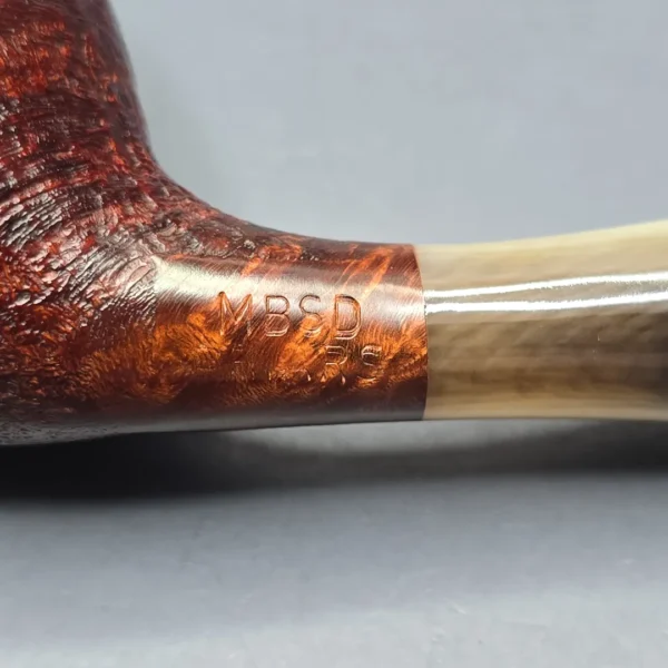 MBSD Briars Modern Masters 3 Sandblasted Tulip w/ Faux Horn Handmade Briar Pipe, New - Image 12