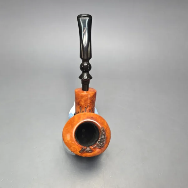 Nording Point Clear Partially Rusticated Freehand Estate Briar Pipe, Danish Estates - Image 9