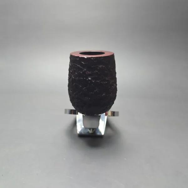 James Upshall Bark Group 6 Partially Rusticated Panel Shank Billiard Estate Briar Pipe, Unsmoked - Image 3