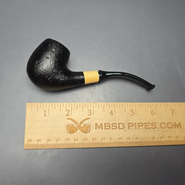 MBSD Briars by Piero Vitale Black Sandblasted Brandy w/ Boxwood, Briar Pipe, New - Image 12