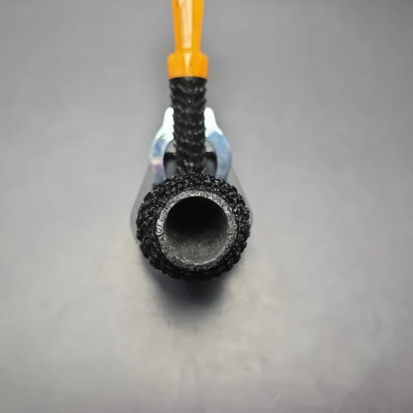 Eclesias Pipes "Dragon Scale" Sandblasted Egg Handmade Briar Pipe, New - Image 6
