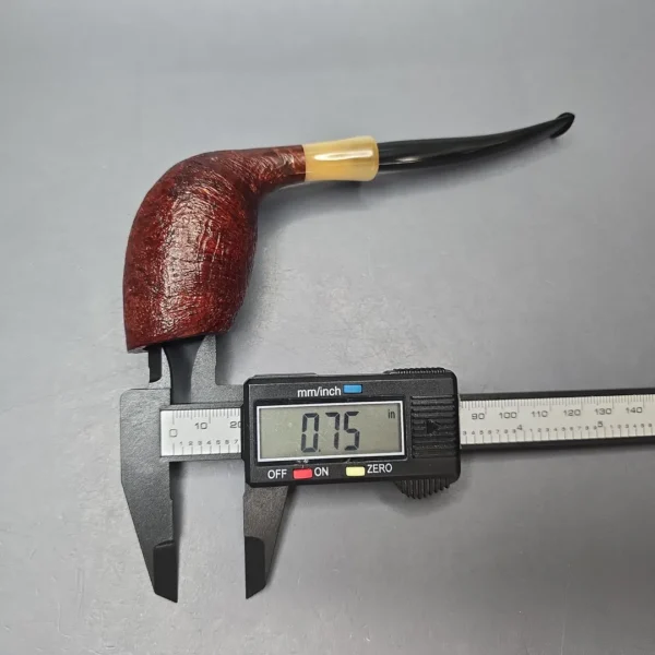 MBSD Briars Modern Masters 3 Sandblasted Tulip w/ Faux Horn Handmade Briar Pipe, New - Image 14