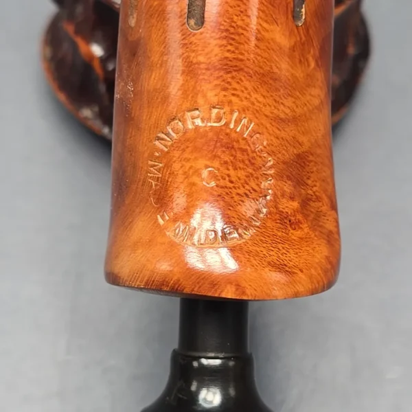 Nording Point Clear Partially Rusticated Freehand Estate Briar Pipe, Danish Estates - Image 11