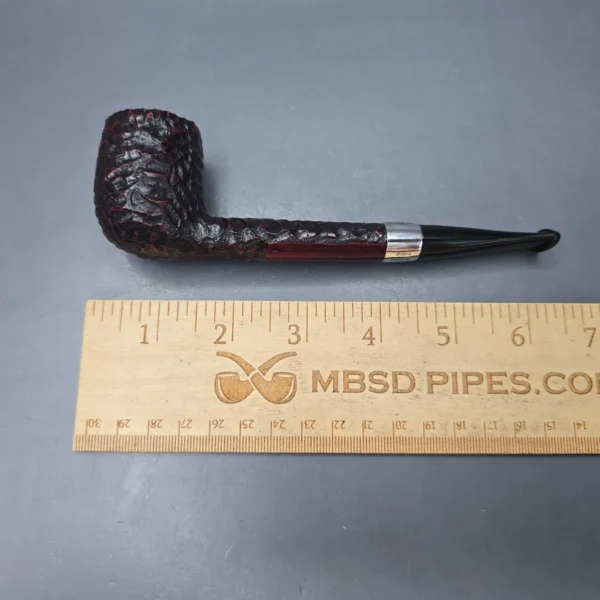 Peterson 2025 St Patrick's Day 264 Rusticated Canadian w/ Silver Estate Briar Pipe, Unsmoked - Image 6