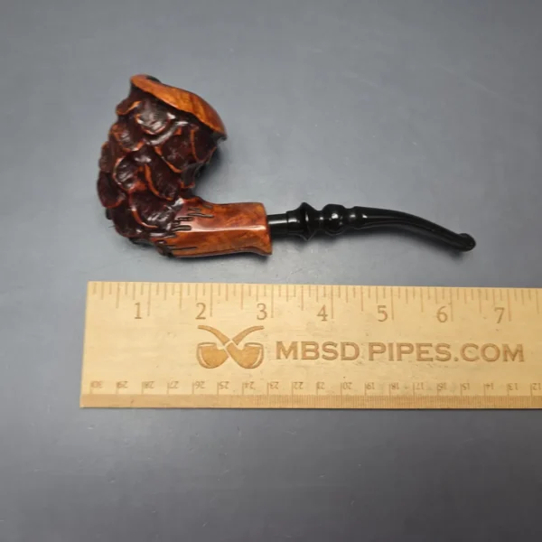 Nording Point Clear Partially Rusticated Freehand Estate Briar Pipe, Danish Estates - Image 12