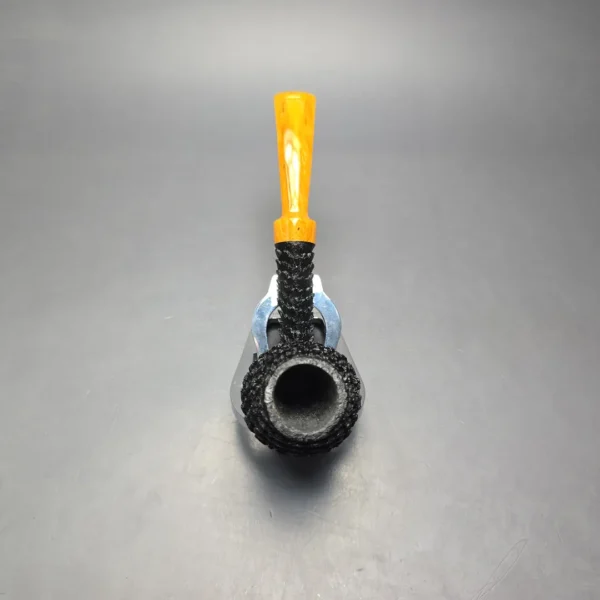 Eclesias Pipes "Dragon Scale" Sandblasted Egg Handmade Briar Pipe, New - Image 8
