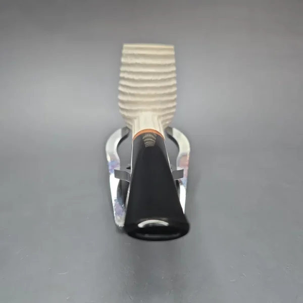 MBSD Meerschaum Deluxe Rusticated Billiard Block Meerschaum Pipe, Briar-Mortise, New - Image 6