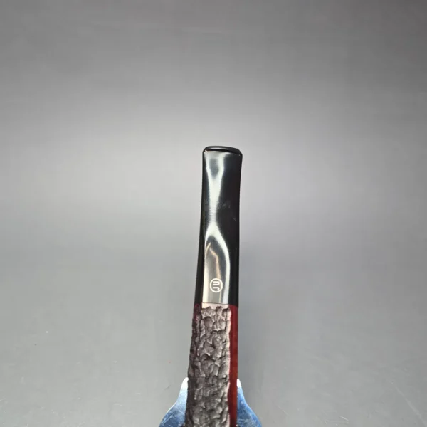 James Upshall Bark Group 6 Partially Rusticated Panel Shank Billiard Estate Briar Pipe, Unsmoked - Image 7