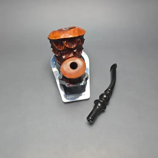Nording Point Clear Partially Rusticated Freehand Estate Briar Pipe, Danish Estates - Image 14