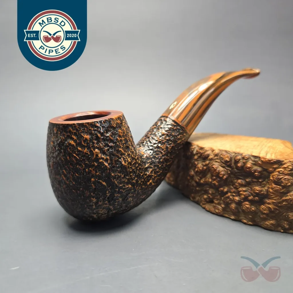 Savinelli Ol' Times Classic Rusticated Bent Billiard (6mm) (Estate)