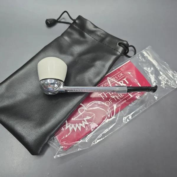 Falcon Chrome Dental w/ MBSD Meerschaum Rhodesian Block Meerschaum Bowl Pipe, New - Image 14