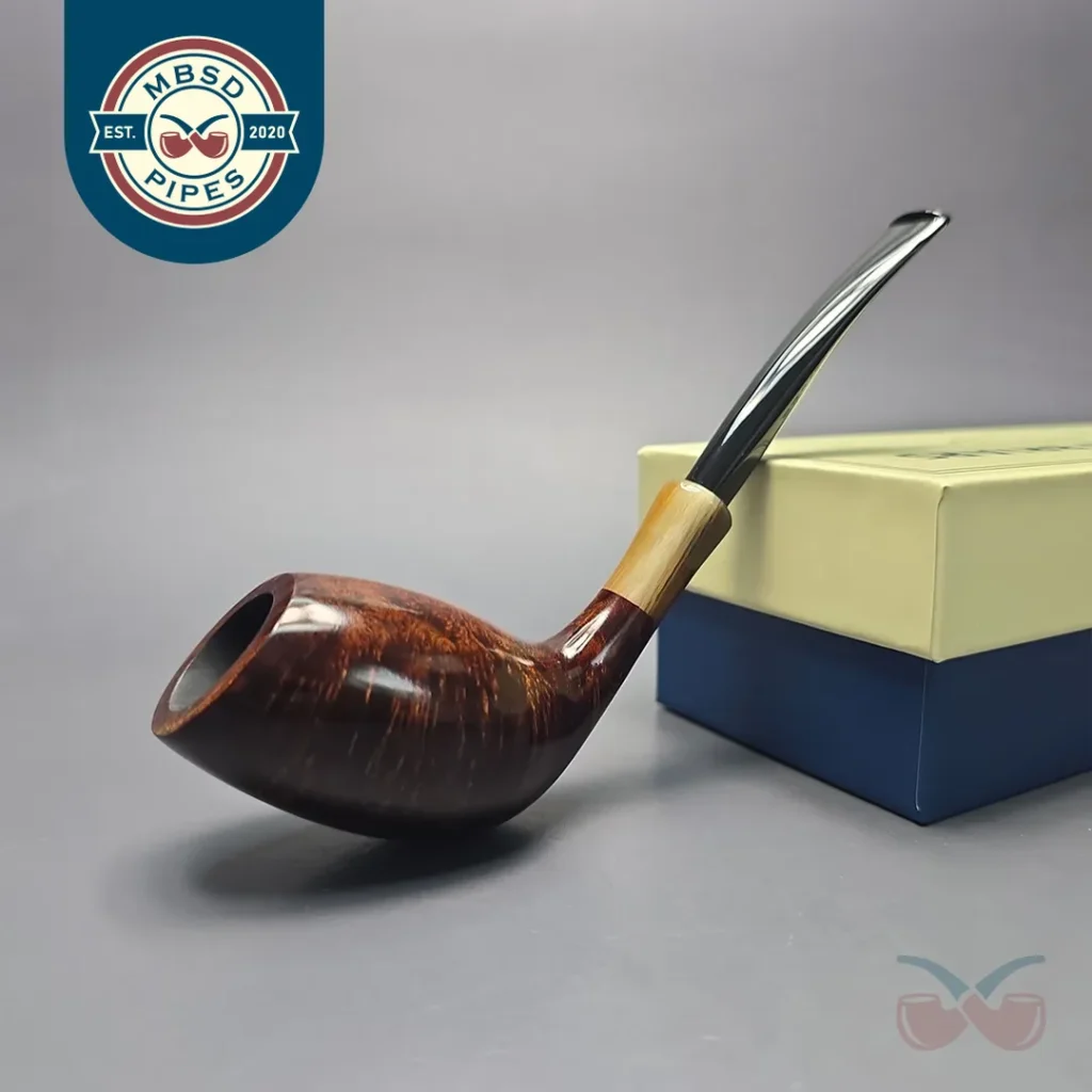 MBSD Briars Modern Masters 3 Smooth Tulip w/ Faux Horn Handmade Briar Pipe, New